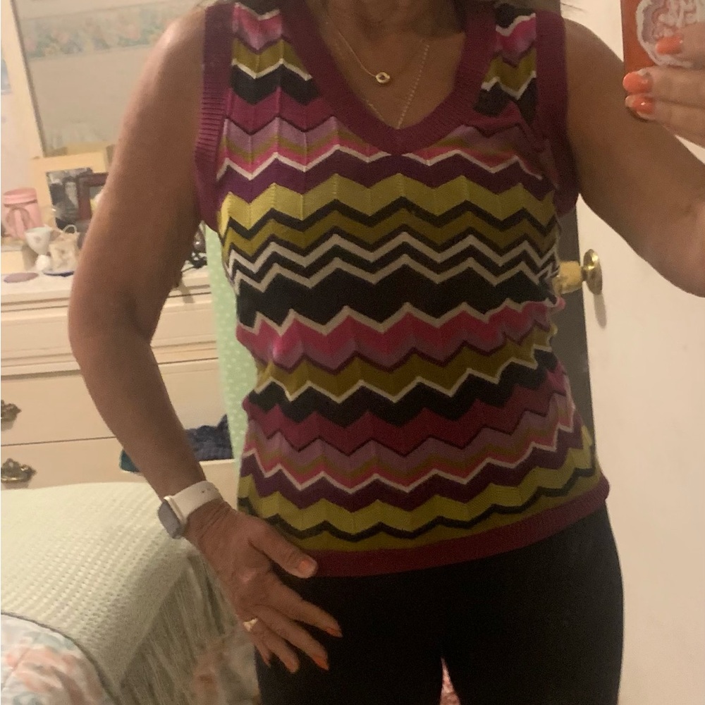 Missoni for Target Women’s Size M Chevron Pattern Tank Top/Vest - Picture 7 of 8
